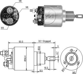 Messmer ZM973 - Тяговое реле, соленоид, стартер abcparts.ee