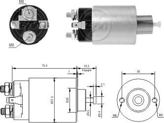 Messmer ZM4993 - Тяговое реле, соленоид, стартер abcparts.ee