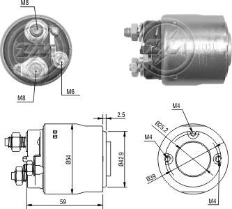 Messmer ZM498 - Тяговое реле, соленоид, стартер abcparts.ee