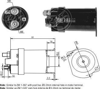 Messmer ZM557 - Тяговое реле, соленоид, стартер abcparts.ee