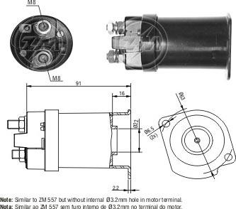 Messmer ZM1557 - Тяговое реле, соленоид, стартер abcparts.ee