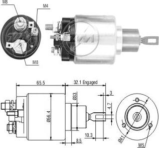 Messmer ZM877 - Тяговое реле, соленоид, стартер abcparts.ee
