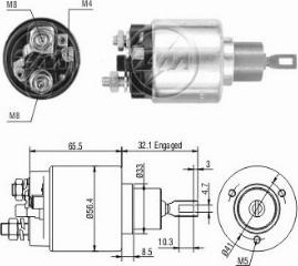 Messmer ZM778C - Тяговое реле, соленоид, стартер abcparts.ee