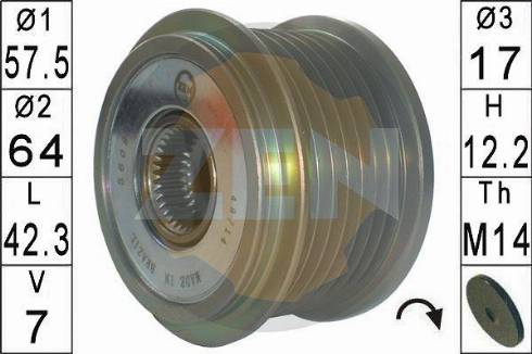 Messmer ZN5609 - Шкив генератора, муфта abcparts.ee