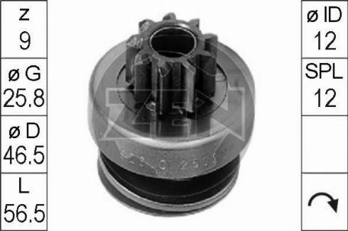 Messmer ZN0926 - Бендикс, ведущая шестерня стартера abcparts.ee