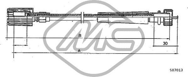 Metalcaucho 81236 - Тросик спидометра abcparts.ee