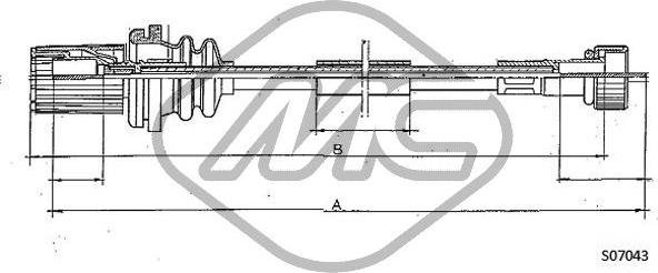 Metalcaucho 81220 - Тросик спидометра abcparts.ee