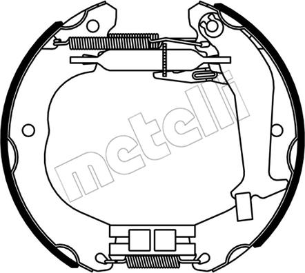 Metelli 51-0533 - Комплект тормозных колодок, барабанные abcparts.ee