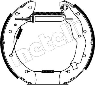 Metelli 51-0067 - Комплект тормозных колодок, барабанные abcparts.ee