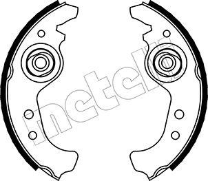 Metelli 53-0063 - Комплект тормозных колодок, барабанные abcparts.ee