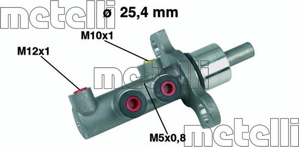 Metelli 05-0438 - Главный тормозной цилиндр abcparts.ee