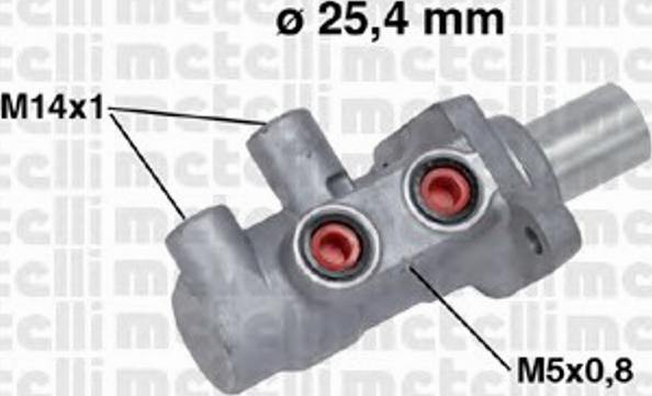 Metelli 05-0747 - Главный тормозной цилиндр abcparts.ee