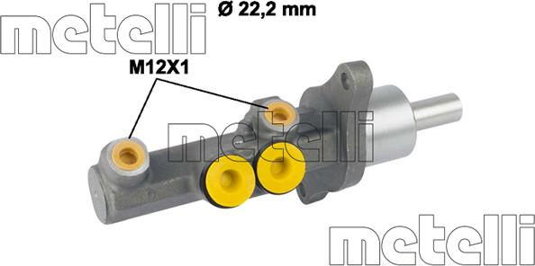 Metelli 05-0720 - Главный тормозной цилиндр abcparts.ee