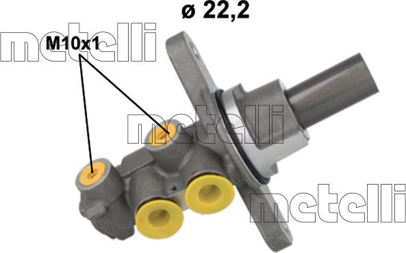 Metelli 05-1217 - Главный тормозной цилиндр abcparts.ee