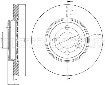Metelli 23-0940C - Тормозной диск abcparts.ee