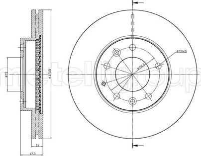 Metelli 23-0901C - Тормозной диск abcparts.ee