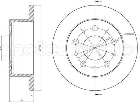 Metelli 23-0912C - Тормозной диск abcparts.ee
