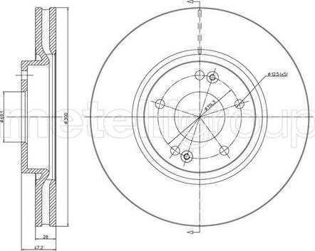 Metelli 23-0925C - Тормозной диск abcparts.ee