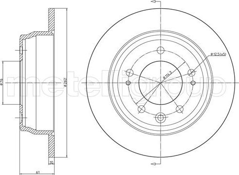 Metelli 23-0928C - Тормозной диск abcparts.ee