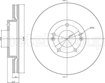 Metelli 23-0927C - Тормозной диск abcparts.ee