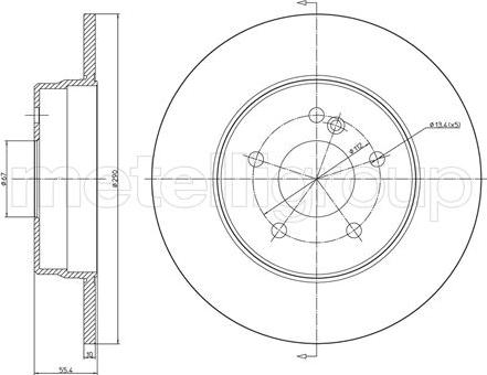 Metelli 23-0485C - Тормозной диск abcparts.ee