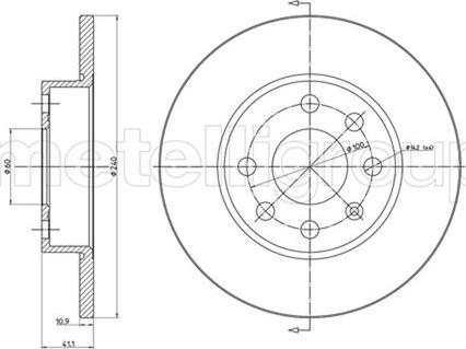Metelli 23-0568C - Тормозной диск abcparts.ee
