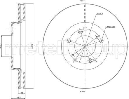 Metelli 23-0503C - Тормозной диск abcparts.ee