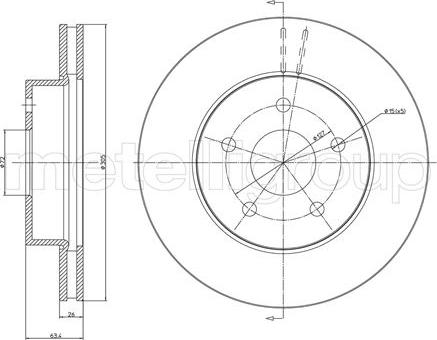 Metelli 23-0696C - Тормозной диск abcparts.ee