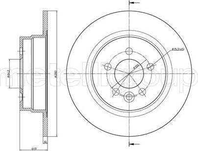 Metelli 23-0644 - Тормозной диск abcparts.ee