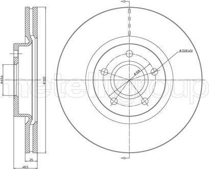 Metelli 23-0687C - Тормозной диск abcparts.ee