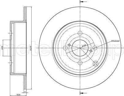 Metelli 23-0635C - Тормозной диск abcparts.ee
