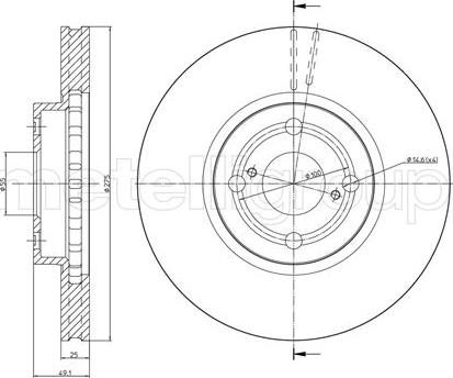 Metelli 23-0638C - Тормозной диск abcparts.ee