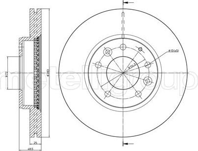 Metelli 23-0621C - Тормозной диск abcparts.ee