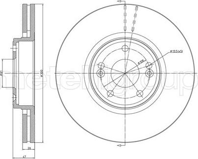 Metelli 23-0675C - Тормозной диск abcparts.ee