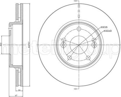 Metelli 23-0676C - Тормозной диск abcparts.ee