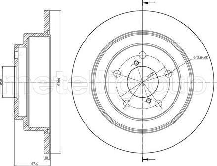 Metelli 23-0671 - Тормозной диск abcparts.ee