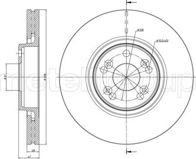 Metelli 23-0673C - Тормозной диск abcparts.ee
