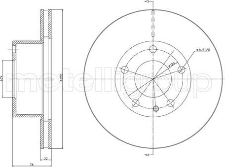 Metelli 23-0060 - Тормозной диск abcparts.ee