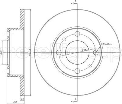 Metelli 23-0014 - Тормозной диск abcparts.ee