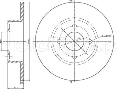 Metelli 23-0193C - Тормозной диск abcparts.ee