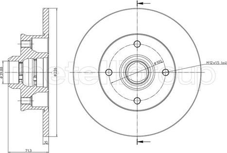 Metelli 23-0117 - Тормозной диск abcparts.ee