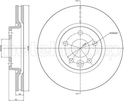 Metelli 23-0896C - Тормозной диск abcparts.ee