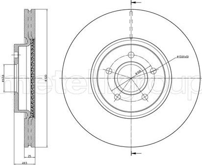 Metelli 23-0892C - Тормозной диск abcparts.ee