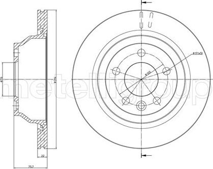 Metelli 23-0849C - Тормозной диск abcparts.ee