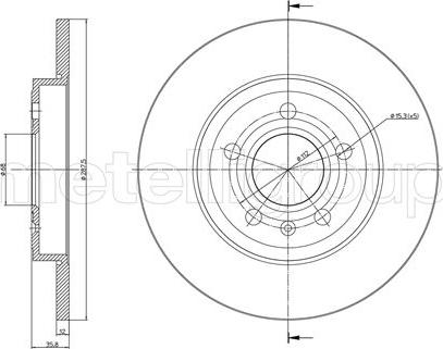 Metelli 23-0855C - Тормозной диск abcparts.ee
