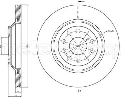Metelli 23-0889C - Тормозной диск abcparts.ee