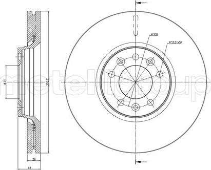 Metelli 23-0886C - Тормозной диск abcparts.ee