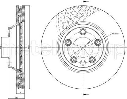Metelli 23-0882C - Тормозной диск abcparts.ee