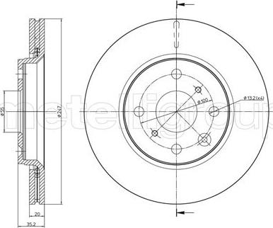 Metelli 23-0834C - Тормозной диск abcparts.ee