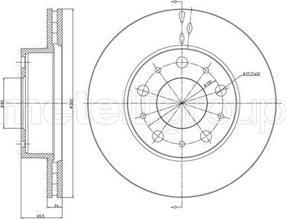 Metelli 23-0341 - Тормозной диск abcparts.ee